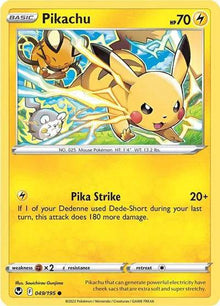 Pikachu 049/195 - Silver Tempest - Reverse Holofoil