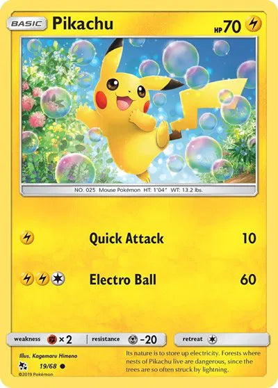 Pikachu 19/68 - Hidden Fates - Normal