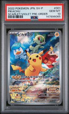 Pikachu (JP - PSA 10) 001/SV-P - Scarlet & Violet Promo - Holofoil