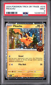 Pikachu (PSA 9) 018/091 - Trick or Trade 2024 - Holofoil