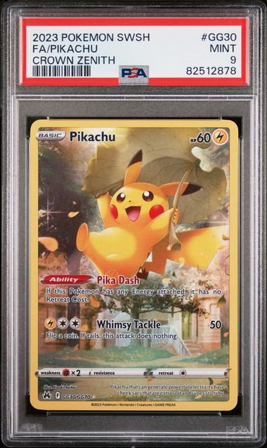 Pikachu (PSA 9) GG30/GG70 – Crown Zenith: Galarian Gallery – Holofoil