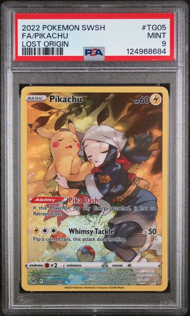 Pikachu (PSA 9) TG05/TG30 - Lost Origin Trainer Gallery - Holofoil