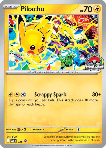 Pikachu (World Championship 2025) 225 - Scarlet & Violet Promo - Normal