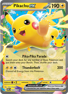 Pikachu ex 053/128 - 30th Celebration - Holofoil