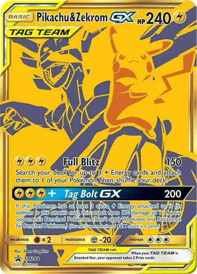 Pikachu und Zekrom GX SM248 – Sonne & Mond Promo – Holofoil