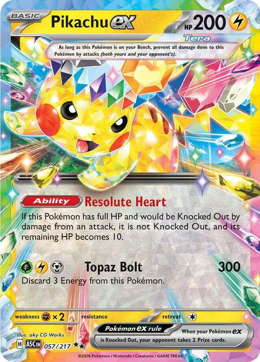 Pikachu ex 057/217 - Ascended Heroes - Holofoil
