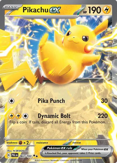 Pikachu ex 063/193 - Paldea Evolved - Holofoil