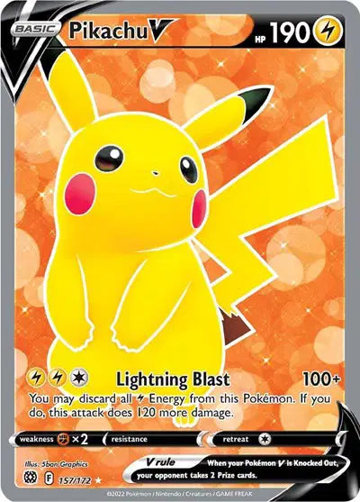 Pikachu V 157/172 - Brilliant Stars - Holofoil
