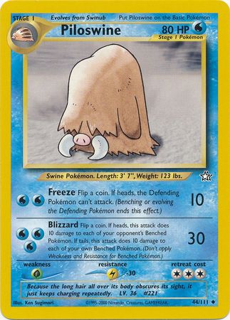 Piloswine 44/111 - Neo Genesis (Unlimited) - Normal