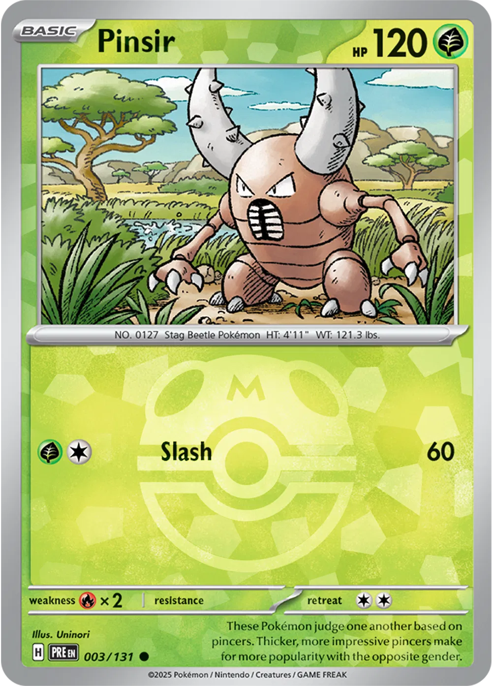 Pinsir 003/131 - Prismatic Evolutions - Master Ball Pattern