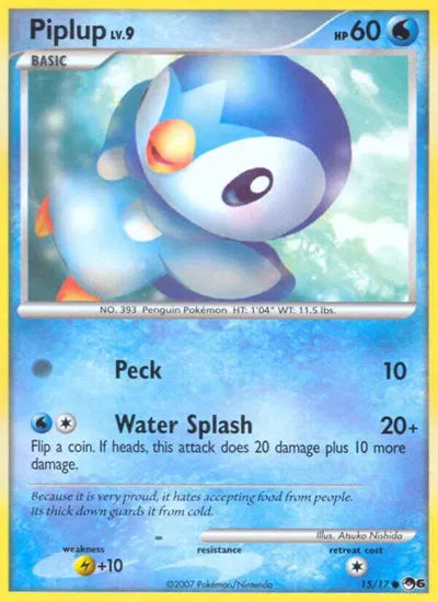 Piplup Lv.9 15/17 - POP Series 6 - Holofoil