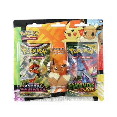 Pokémon Back to School: 2-Pack Blister - Eevee Eraser