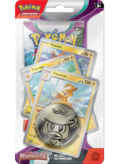 Pokémon Paldea Evolved: Premium Checklane Blister - Pawmot