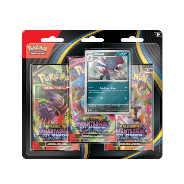 Pokémon Phantasmal Flames: 3-Pack Blister - Weavile