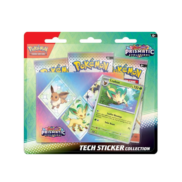 Pokémon Prismatic Evolutions: Leafeon Tech Sticker Collection