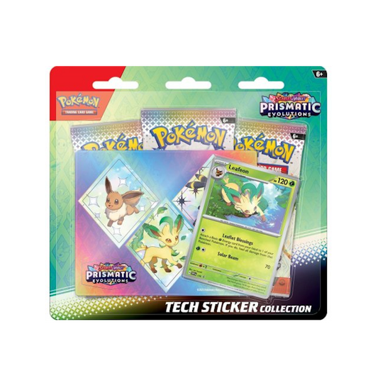 Pokémon Prismatic Evolutions: Leafeon Tech Sticker Collection