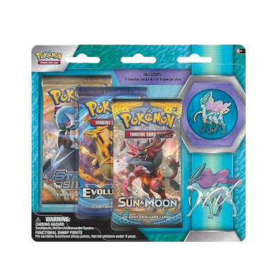 Pokémon Suicune: Pin 3-Pack Blister