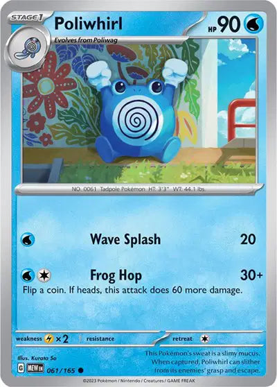 Poliwhirl 061/165 - Scarlet & Violet 151 - Reverse Holofoil