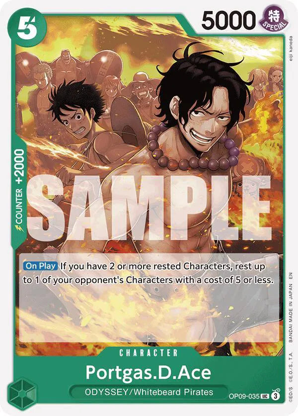 Portgas.D.Ace (Reprint) OP09-035 - Starter Deck 28: GREEN/YELLOW Yamato - Normal