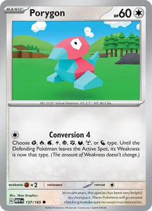 Porygon 137/165 - Scarlet & Violet 151 - Reverse Holofoil