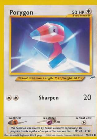 Porygon 78/105 – Neo Destiny (Unbegrenzt) – Normal