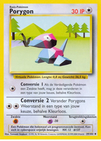 Porygon (NL) 39/102 - Base Set (Unlimited) - Normal