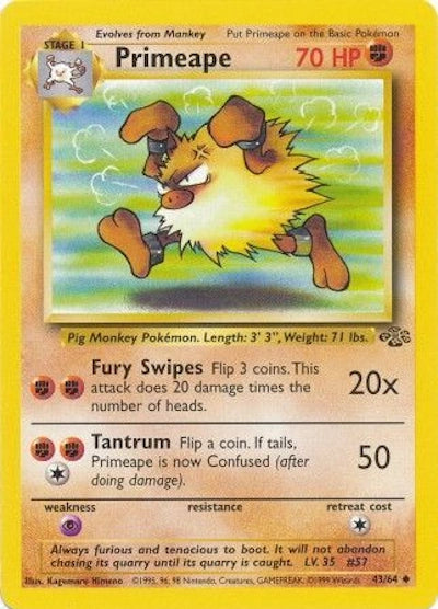 Primeape 43/64 – Dschungel (unbegrenzt) – Normal