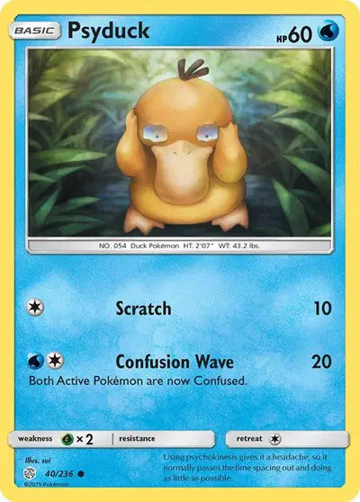 Psyduck 40/236 - Cosmic Eclipse - Reverse Holofoil