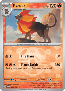 Pyroar 016/131 - Prismatic Evolutions - Master Ball Pattern