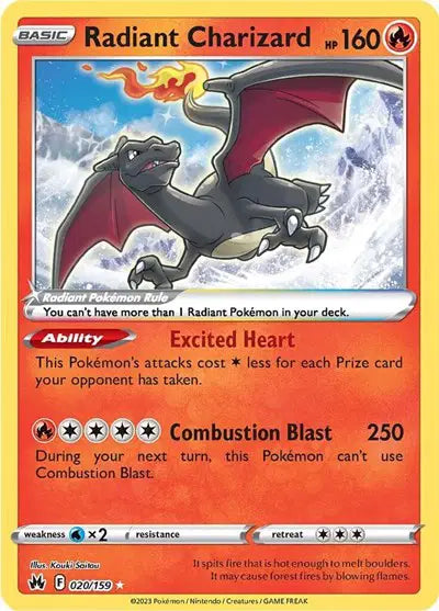 Radiant Charizard 020/159 - Crown Zenith - Holofoil
