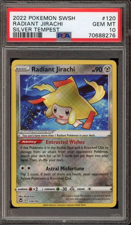Radiant Jirachi (PSA 10) 120/195 - Silver Tempest - Holofoil