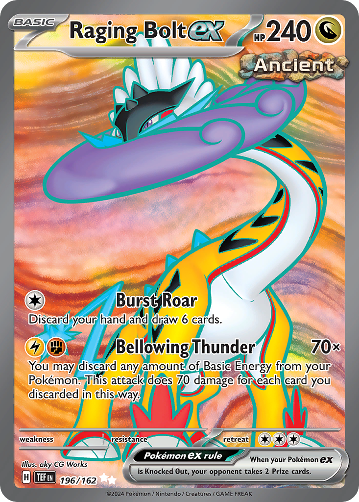 Raging Bolt ex 196/162 - Temporal Forces - Holofoil