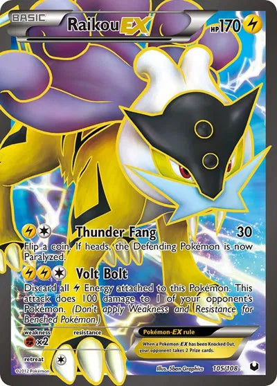 Raikou EX 105/108 - Dark Explorers - Holofoil
