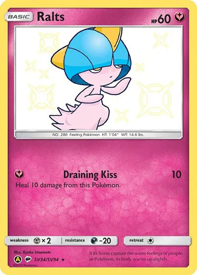 Ralts SV34/SV94  - Hidden Fates: Shiny Vault - Holofoil