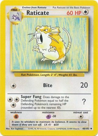 Raticate 40/102 – Basisset (Unbegrenzt) – Normal