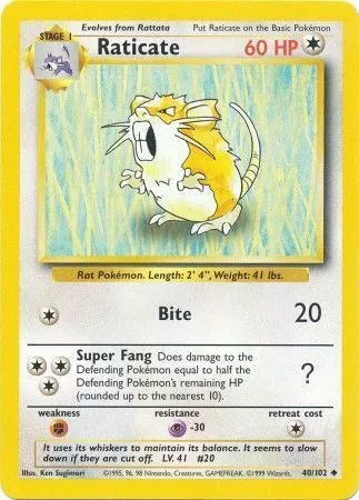 Raticate (NL) 40/102 - Base Set (Unlimited) - Normal