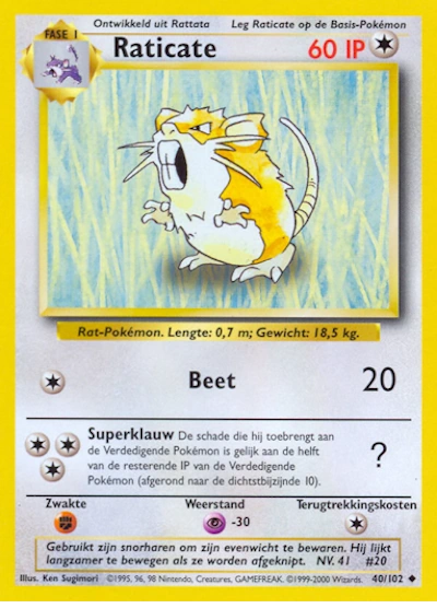 Raticate (NL) 40/102 - Base Set (Unlimited) - Normal