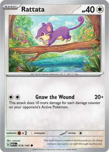 Rattata 019/165 - Scarlet & Violet 151 - Reverse Holofoil