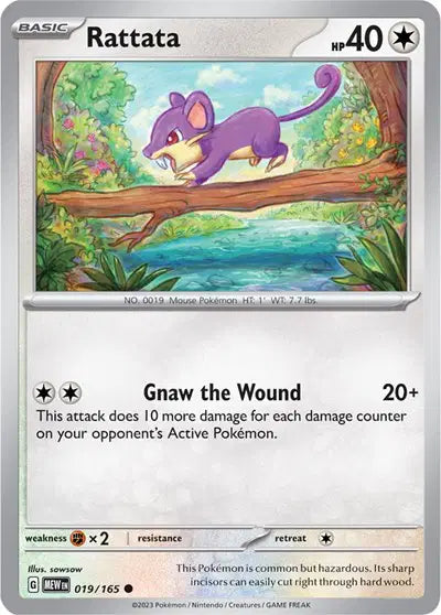 Rattata 019/165 - Scarlet & Violet 151 - Reverse Holofoil