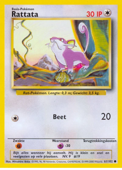 Rattata (NL) 61/102 - Base Set (Unlimited) - Normal