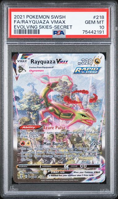 Rayquaza VMAX (PSA 10) 218/203 - Evolving Skies - Holofoil