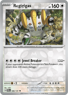 Regigigas 086/131 - Prismatic Evolutions - Master Ball Pattern
