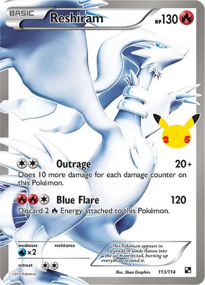 Reshiram 113/114 - Celebrations: Classic Collection - Holofoil
