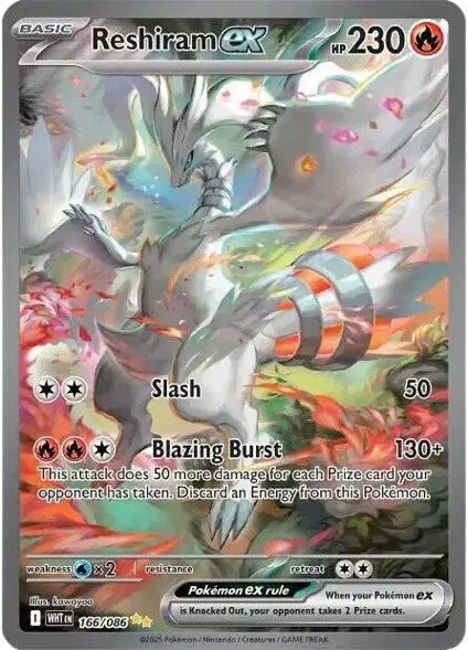 Reshiram ex 166/086 – White Flare – Holofoil