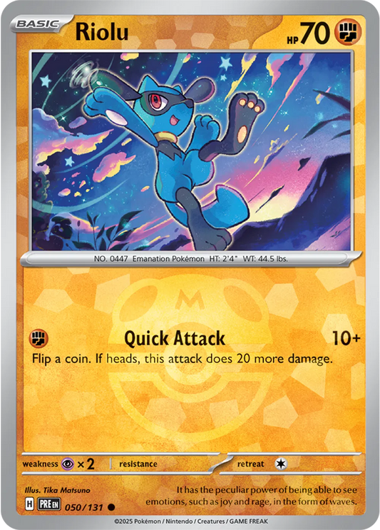 Riolu 050/131 - Prismatic Evolutions - Master Ball Pattern