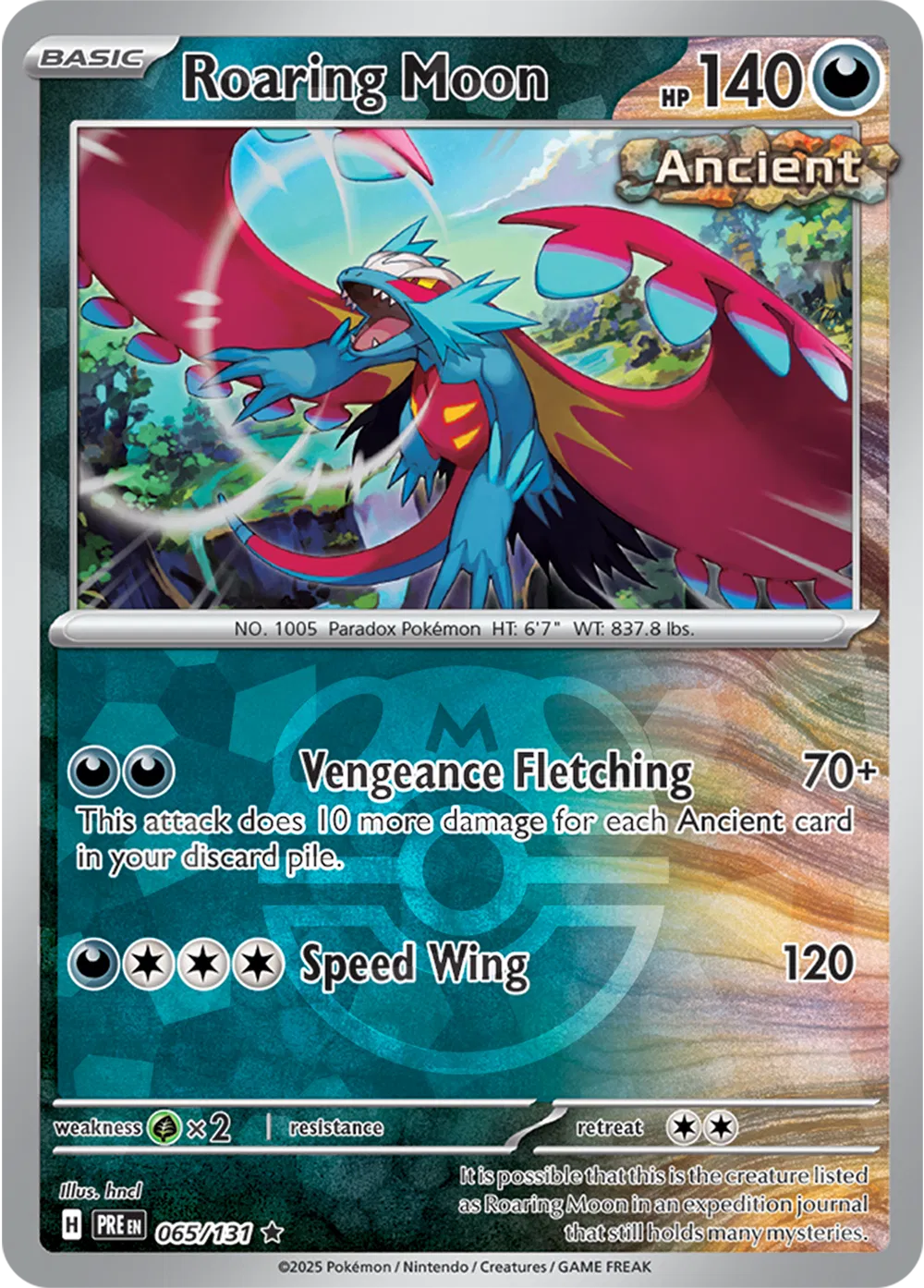 Roaring Moon 065/131 - Prismatic Evolutions - Master Ball Pattern
