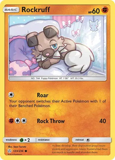 Rockruff 123/236 - Cosmic Eclipse - Reverse Holofoil