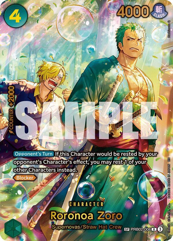 Roronoa Zoro (SP) (Alternate Art) PRB02-006 - The Azure Sea's Seven - Foil