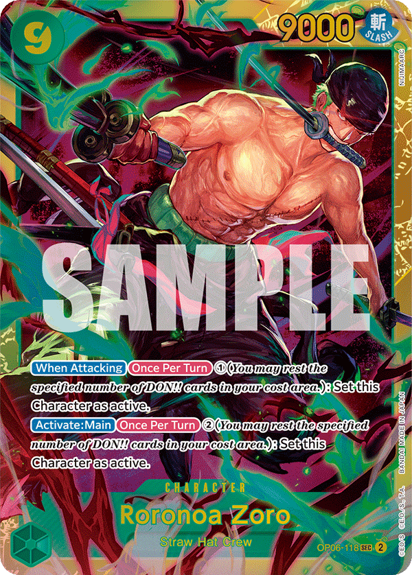 Roronoa Zoro OP06-118 - Wings of the Captain - Foil