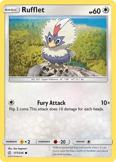 Rufflet 177/236 - Cosmic Eclipse - Reverse Holofoil